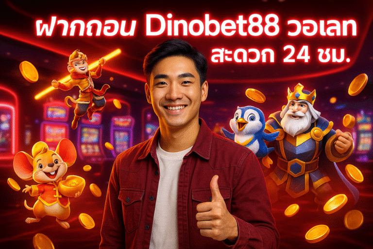 ฝากถอน Dinobet88 วอเลท สะดวก 24 ชม.